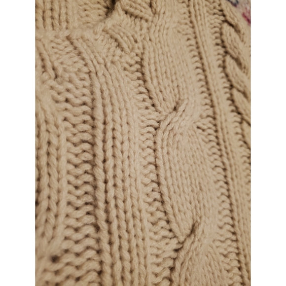 J. Crew Cable Knit Sweater 100% Lambs Wool (XL) - Picture 6 of 7